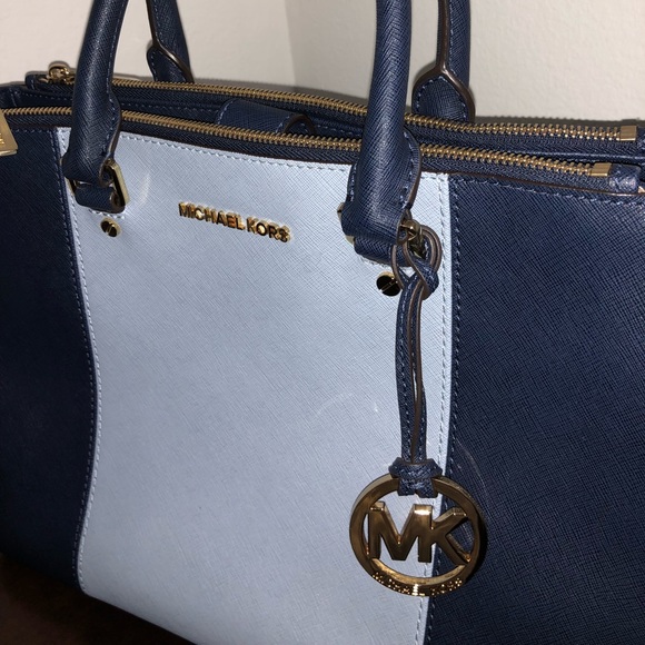 MICHEAL KORS BLUE TOTE BAG - Picture 4 of 5